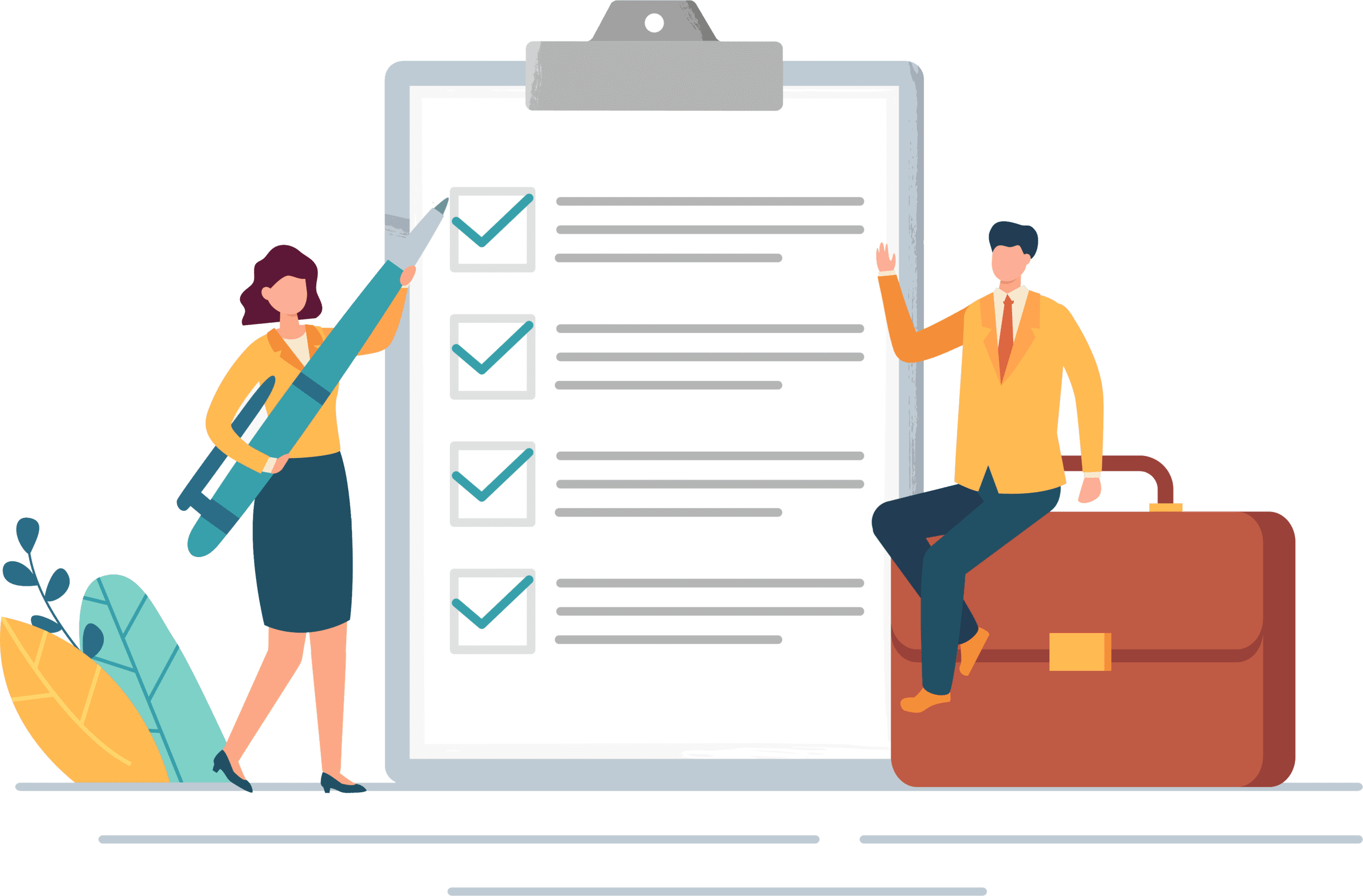 An illustration representing an employee background check.